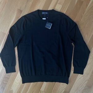 Brooks Brothers Men's Classic Black Crewneck Sweater